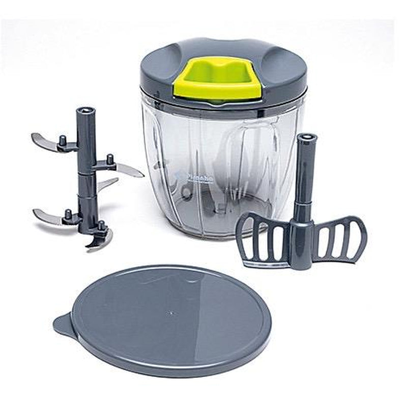 Piranha Pull & Chop Jumbo 900Ml - Manual Food Processor with Storage Lid and Whisk Attachment